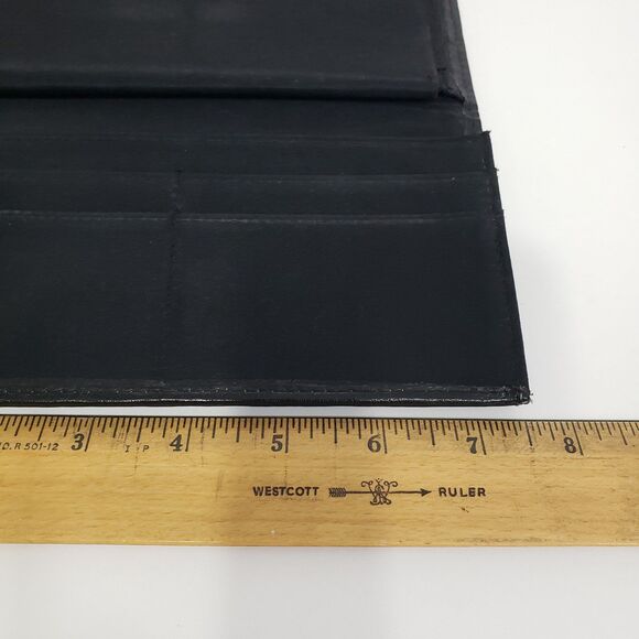 Women's Genuine Leather Black Wallet; Approx 8 x 4 - Picture 4 of 10